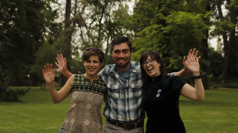 <span style="font-weight: 400;">A cool team of stellar spectroscopists in Santiago de Chile: Paula Jofre, Alvaro Rojas, Claudia Aguilera. (Pirque, 2023)</span>